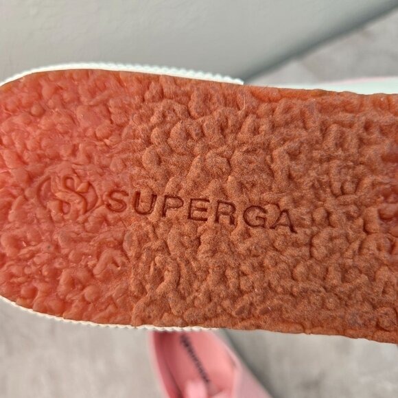 Superga Sneakers 9 Pink Canvas Streetwear Low Top Casual Normcore Lace Up Shoes - Picture 9 of 12